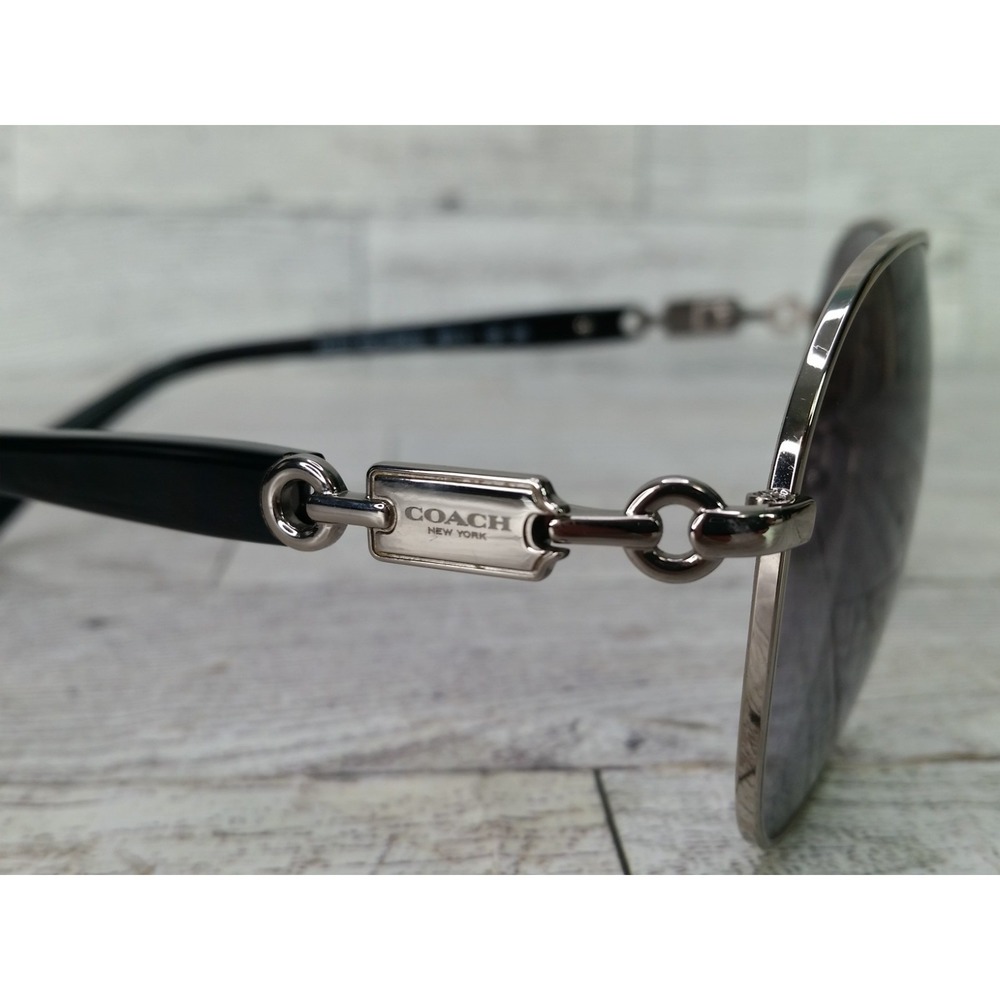 Coach Sunglasses 901511 black/silver Aviator 58-11 135 2N HC 7059 L138 Glasses - Picture 3 of 11